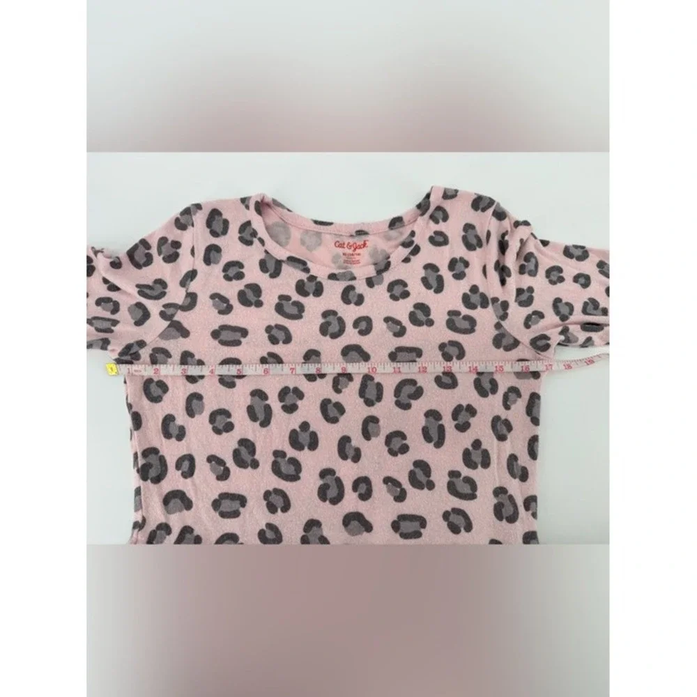 Cat & Jack Pink Leopard Print Long-Sleeve Girls Dress